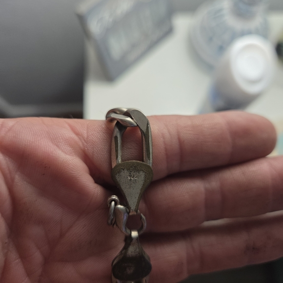 Old Broken Heavy Sterling 925 Chain - Picture 2 of 12